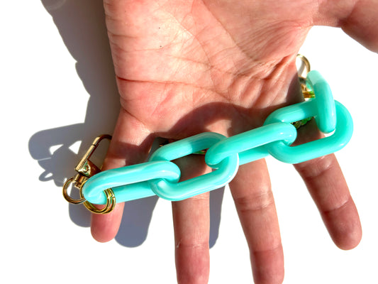 Marbled Turquoise Acrylic Chain