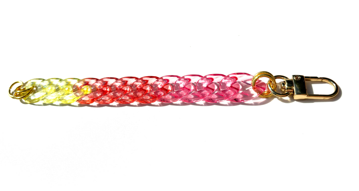 Pink and Yellow Acrylic Chain