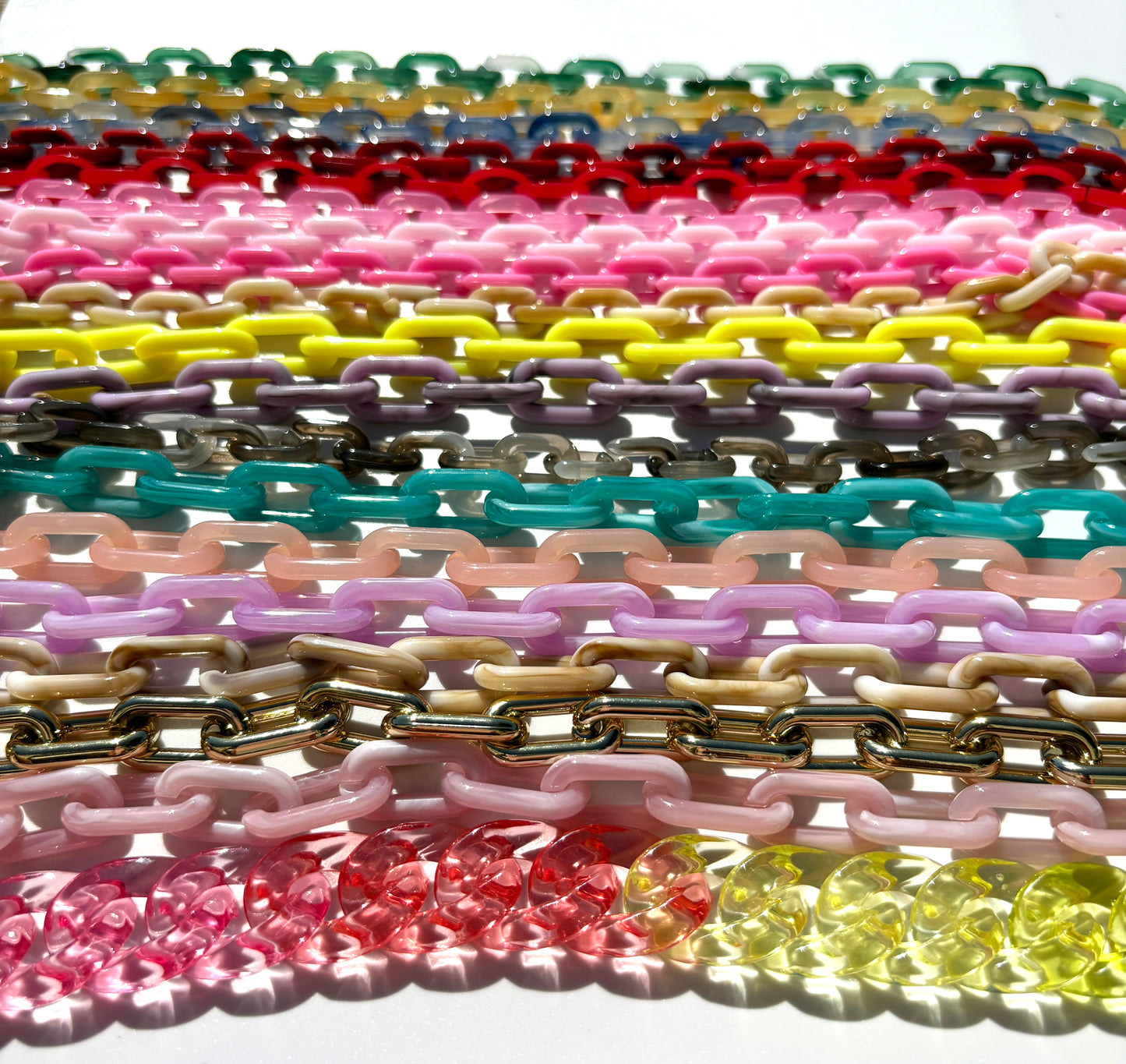 Translucent Pink Acrylic Chain