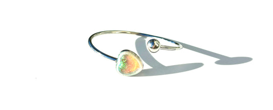 Mood Heart Sparkle Bangle Bracelet