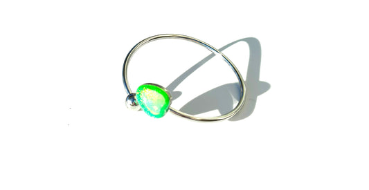 Sparkle Glow Mood Heart Bangle Bracelet